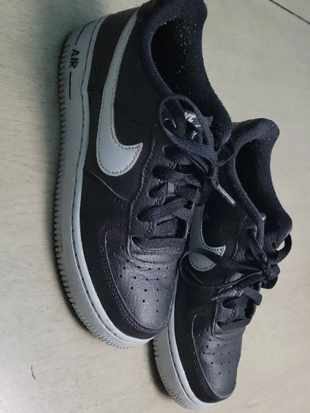 Nike Kids Black Sneakers with White Soles
